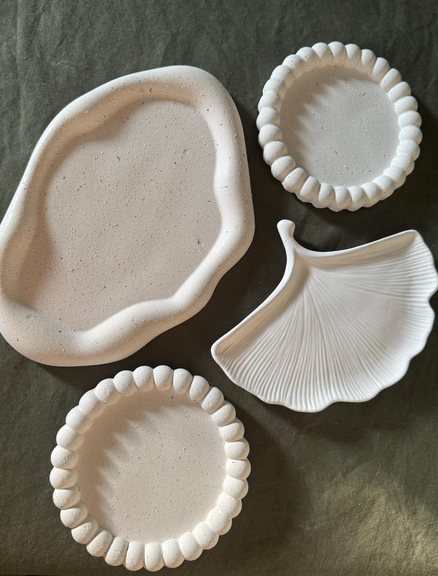 Large Irregular oval tray decorative concrete tray dish minimalist home decor unique gift for her table tray