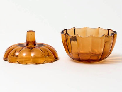 Pumpkin glass jars