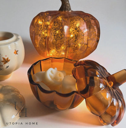 Pumpkin glass jars