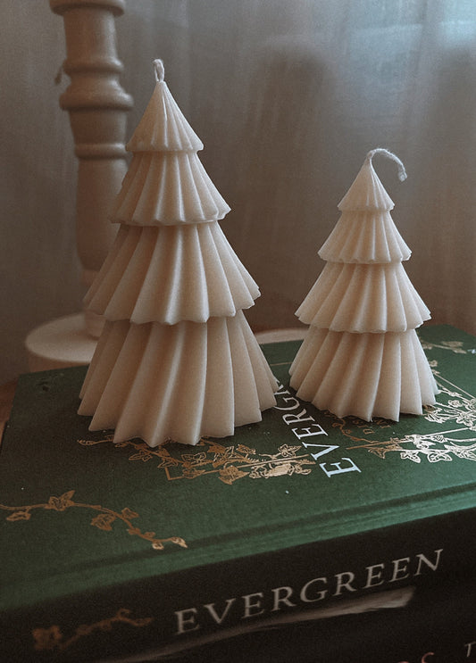 Christmas Tree, Unscented, Vegan Soy Wax Sculptural Candle, Perfect Gift and Home Décor for Christmas Parties and Events