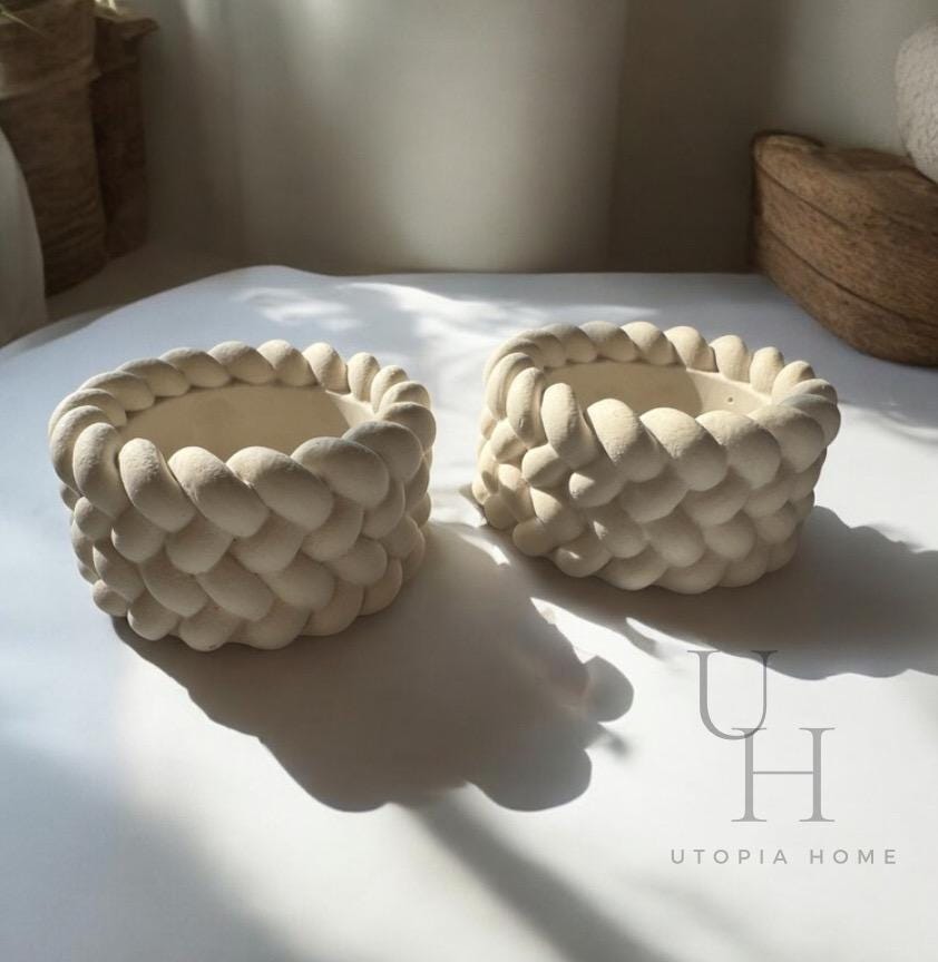 concrete tea light holders | 2 pairs | tea lights | candle holder | candles | homemade |