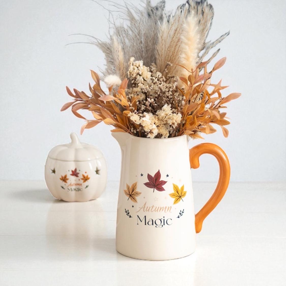 Autumn flower jug
