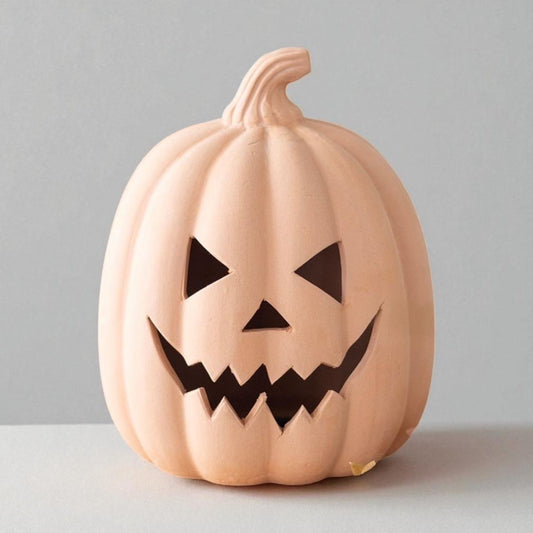 Medium terracotta pumpkin tea light holder